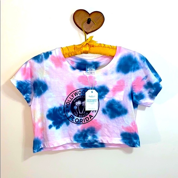 Exist Tops - EXIST | Hollywood Beach Florida | Marble Crop Top Shirt | Tie Dye Short Sleeve